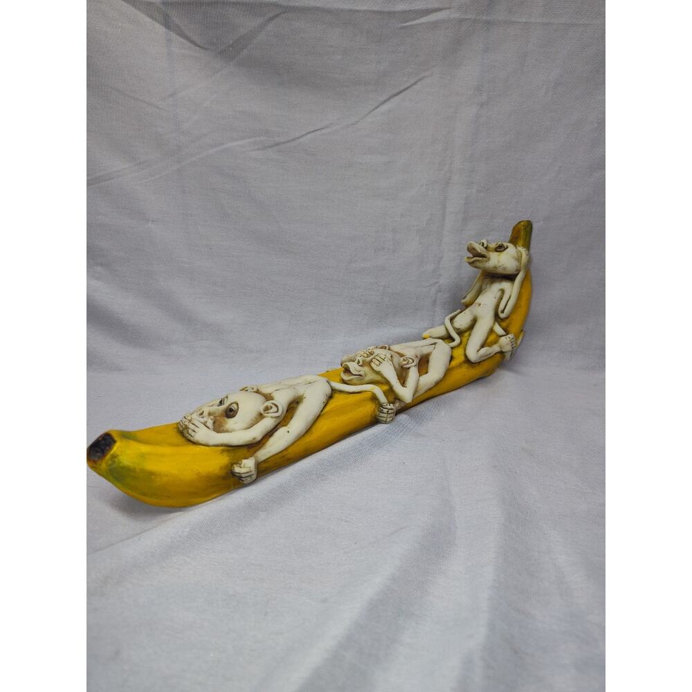 Jive 2004 Resin Monkey Insence Burner/ Decor See No Hear No Speak No Evil